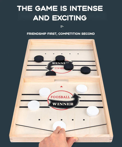 Fast Sling Puck Game – Wooden Table Battle for Kids & Parents